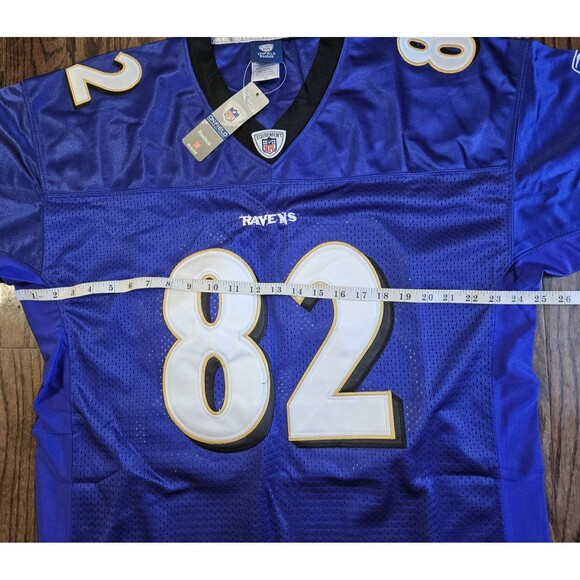 NFL On Field Jersey Torrey Smith #82 Reebok Baltimore Ravens Size 52 Purple NWT - Picture 10 of 14